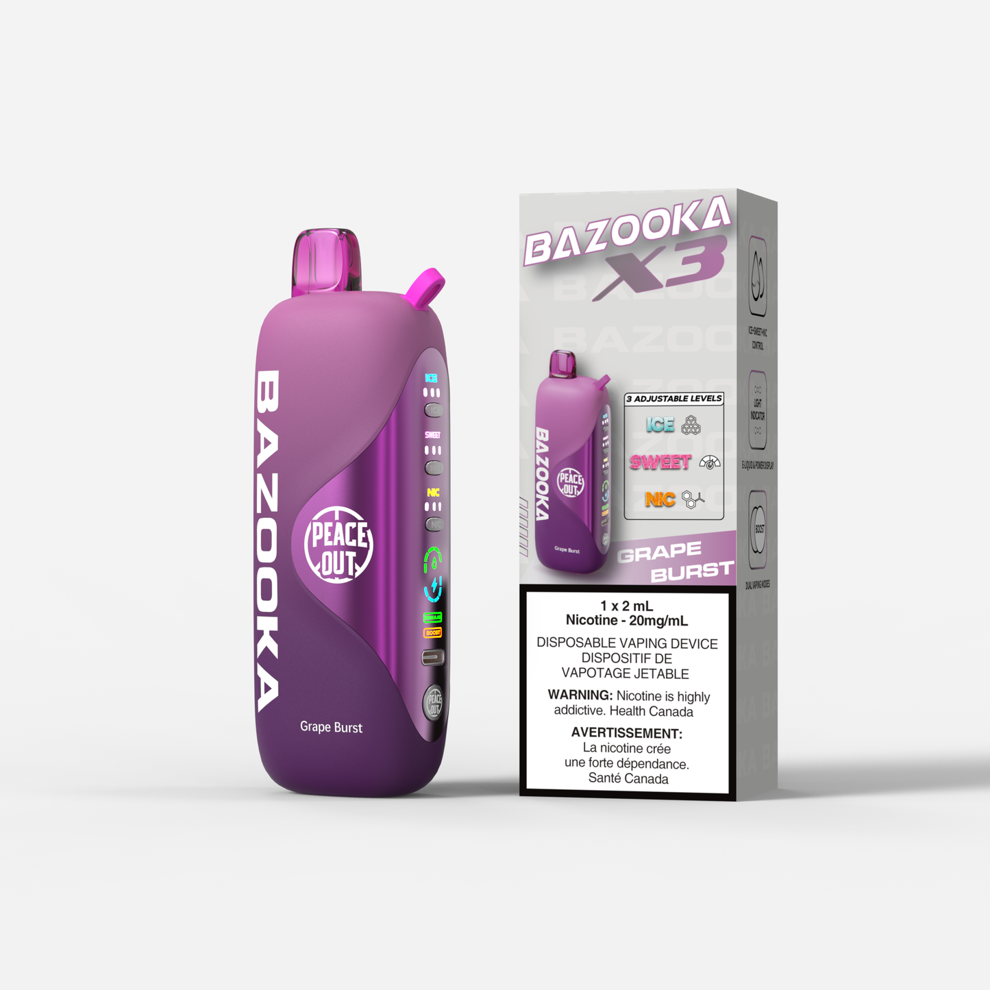 BAZOOKA 60 K PUFF X3