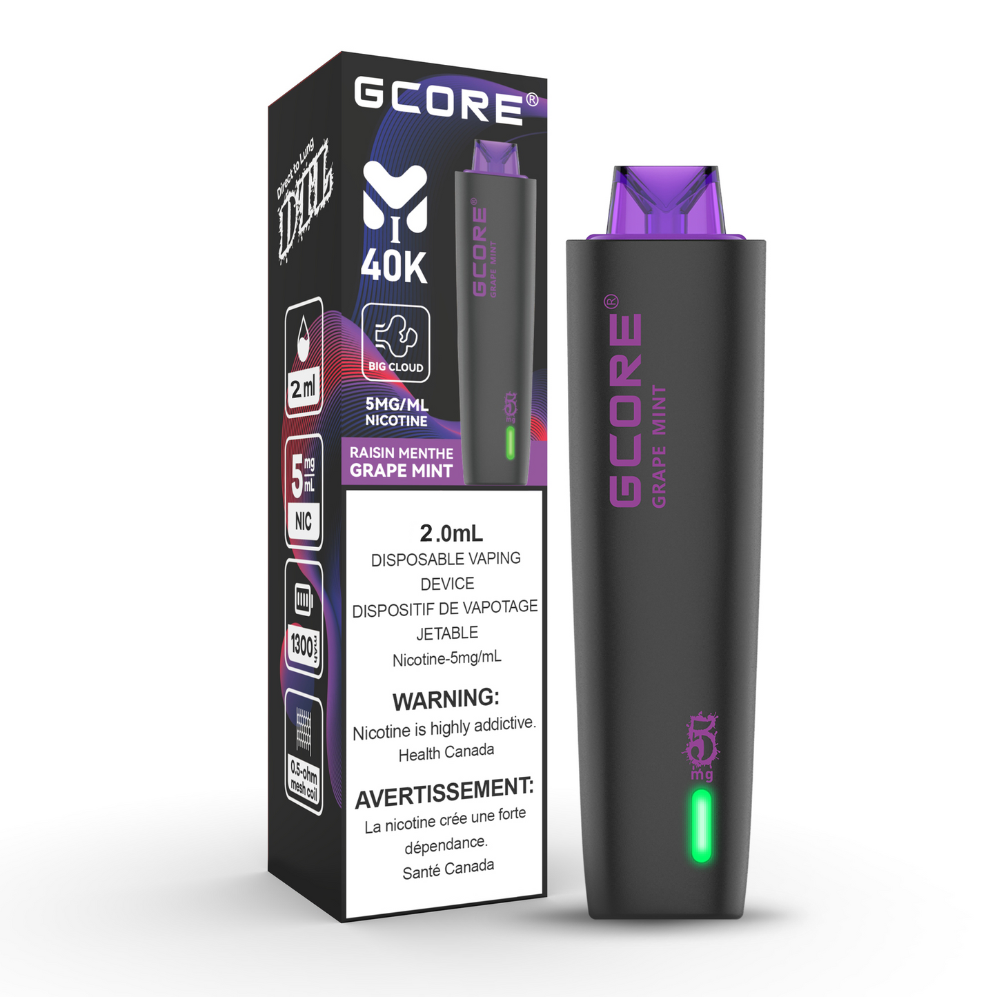 GCORE HOOKAH 40K PUFF