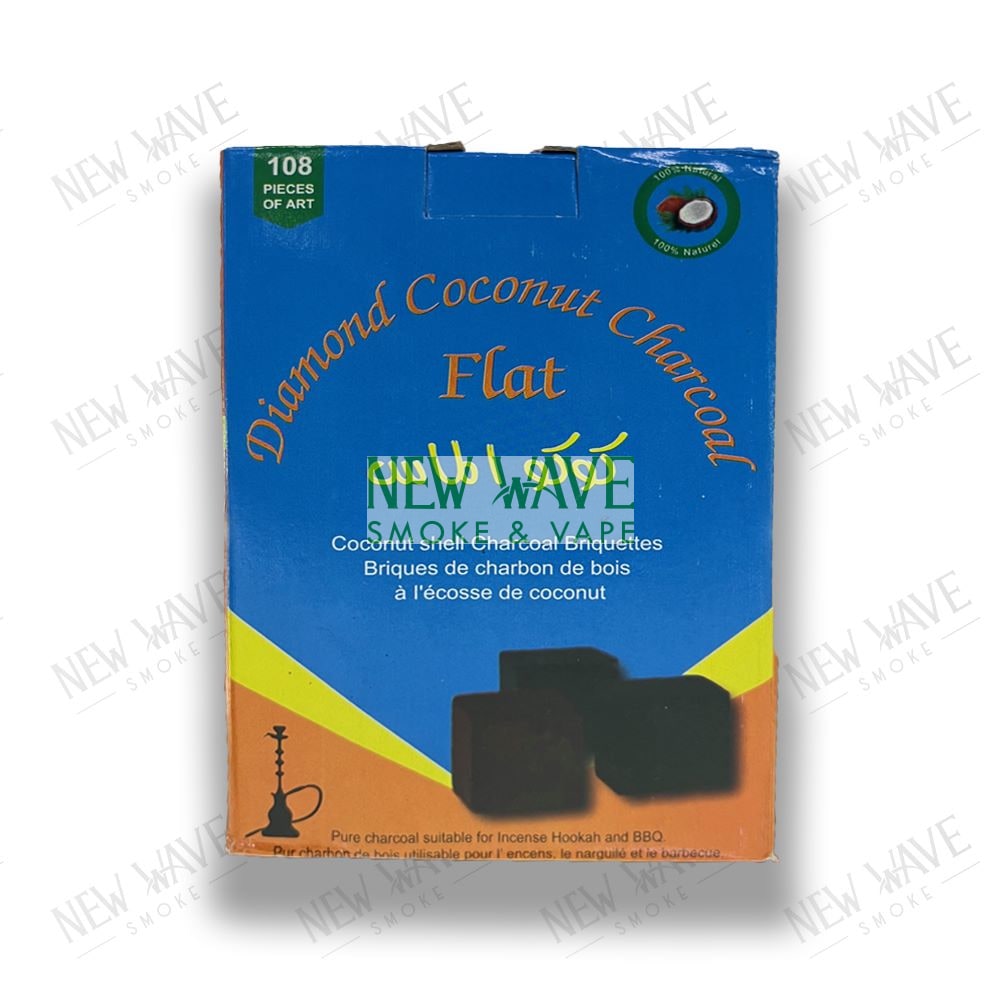 Diamond Coconut Flat Charcoal 108 Piece