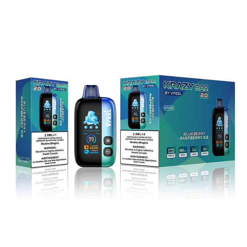 2.0 KRAZY BAR DISPOSABLE VAPE BOLD INTENSE 50 k Puff