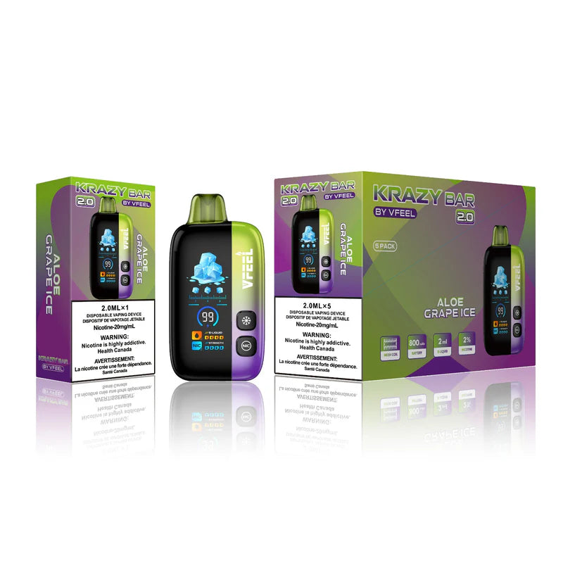 2.0 KRAZY BAR DISPOSABLE VAPE BOLD INTENSE 50 k Puff