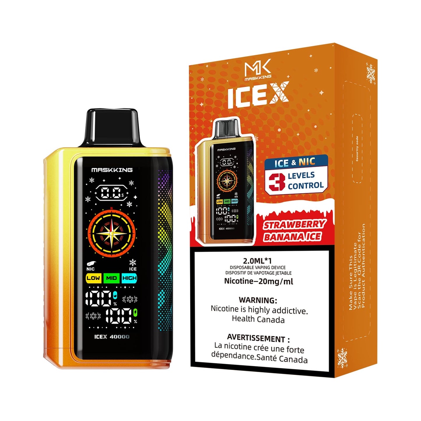 MASKKING ICE X  40 K PUFF BOLD INTENSE