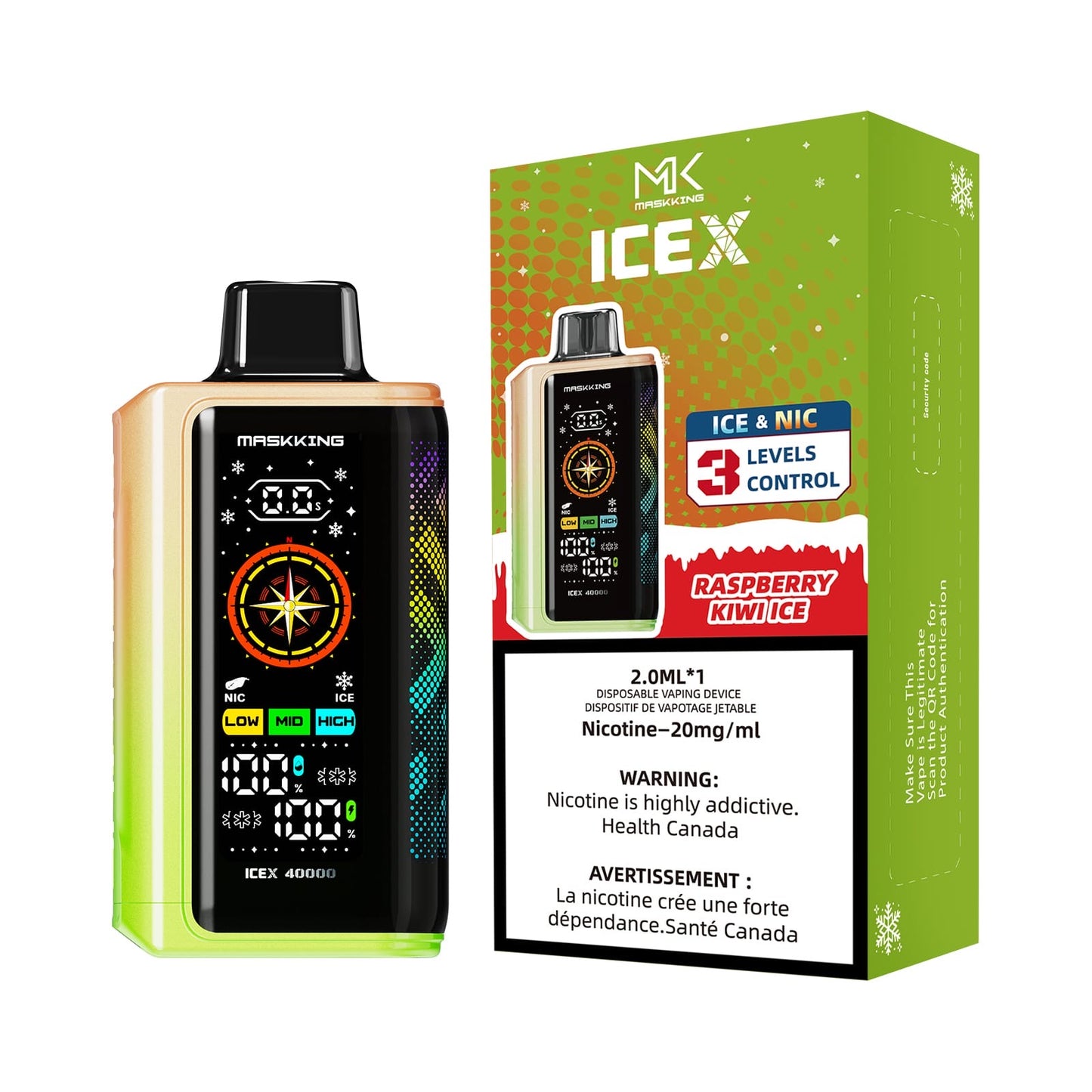 MASKKING ICE X  40 K PUFF BOLD INTENSE