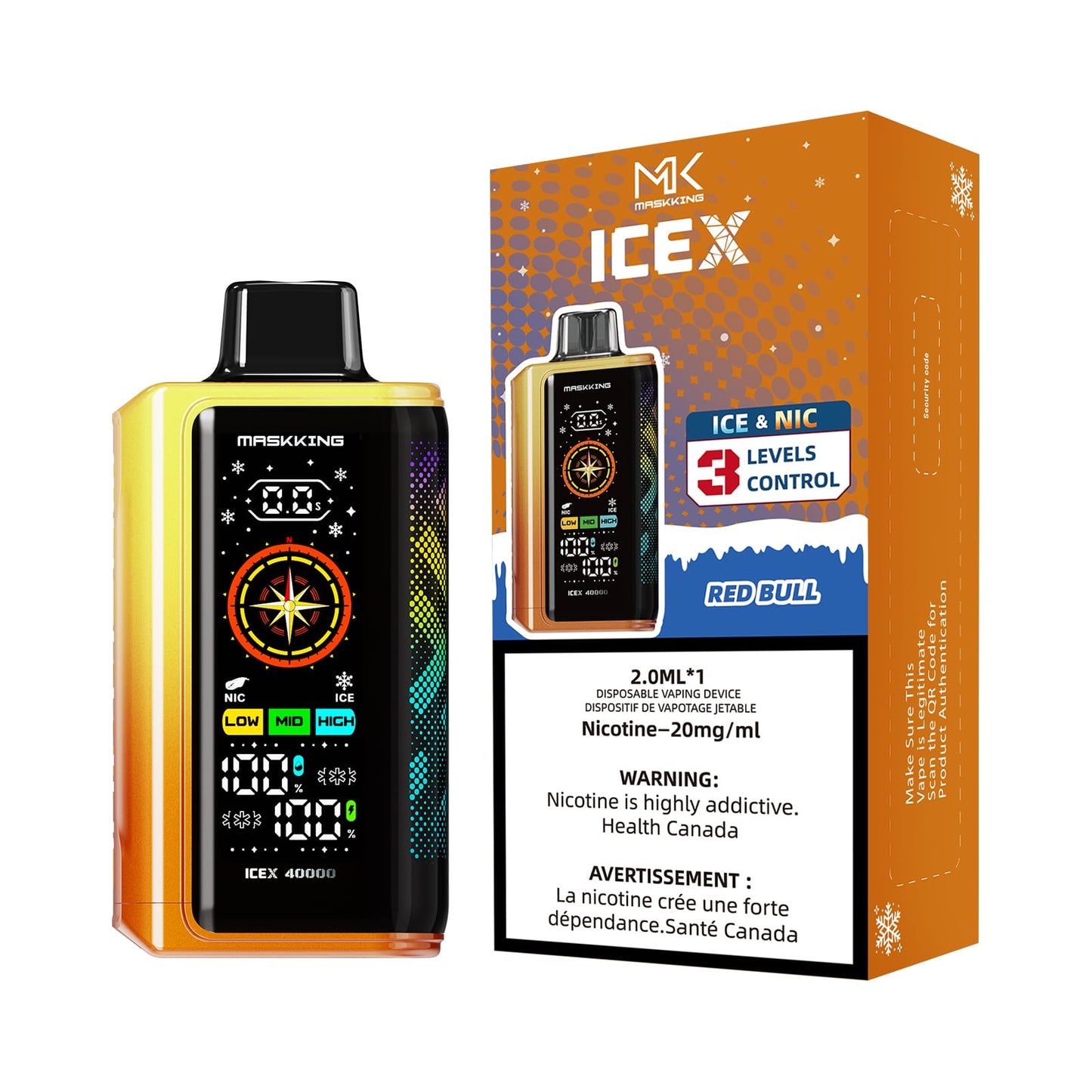 MASKKING ICE X  40 K PUFF BOLD INTENSE