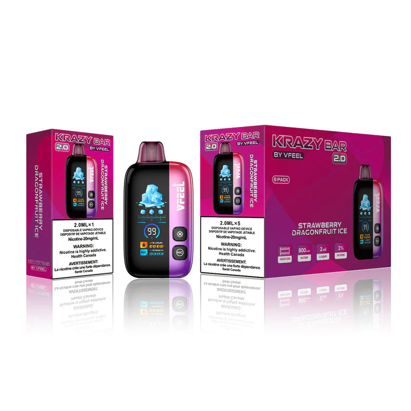 2.0 KRAZY BAR DISPOSABLE VAPE BOLD INTENSE 50 k Puff